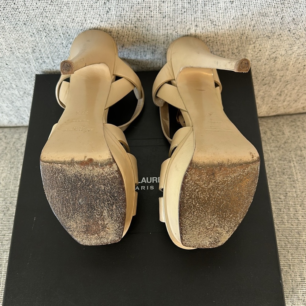 Saint Laurent Tribute Heels Nude 37.5 - Picture 3 of 6